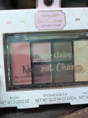 Marie Claire Natural Charm  Total Face Palette Blush, Eyeshadow, Highlighter